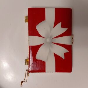 GIFT CARD HOLDER Red and White Bow Gift Card Presentation Hanging